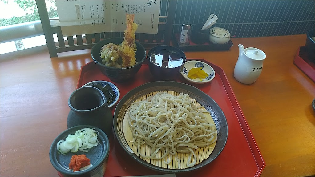 もりそばミニ天丼セット 極楽乃 盛岡市中央公民館